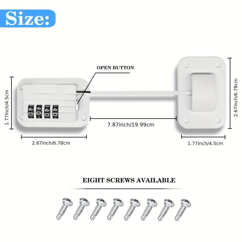 Refrigerator Fridge Freezer Door Lock With Password Proof