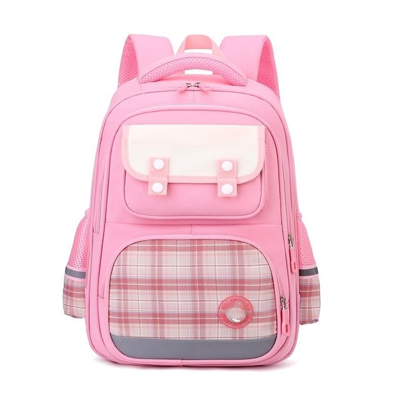 

Рюкзак для кампусу для учнів початкової школи, для схуднення та захисту хребта (30*22*45см) 2108 рожевий