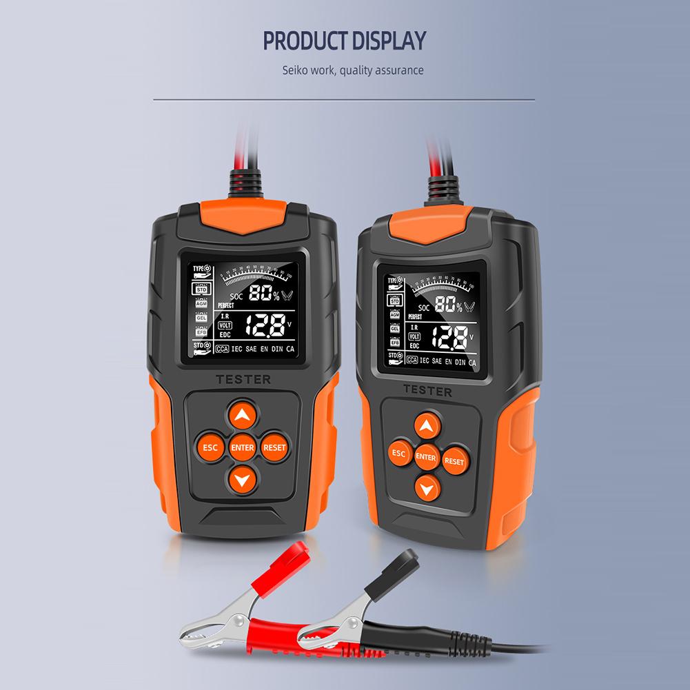 Vehicle Gel AGM WET Battery Analyzer LCD Digital Automotive Car Battery Tester