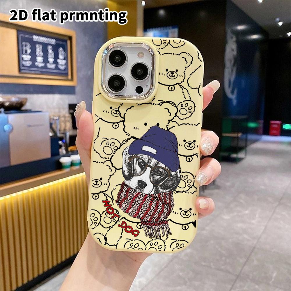 Phone Case: 2D Flat Design Suitable for iPhone 18 17 16 15 14 13 Pro Protective Case, Couple Style, Vintage Fashion, Christmas and Halloween Gift
