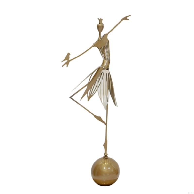 Metal Garden Dancing Girl Statue,Dancing Girl Sculptures Yard Art Ornament for Backyard Patio Lawn Decorations B03E