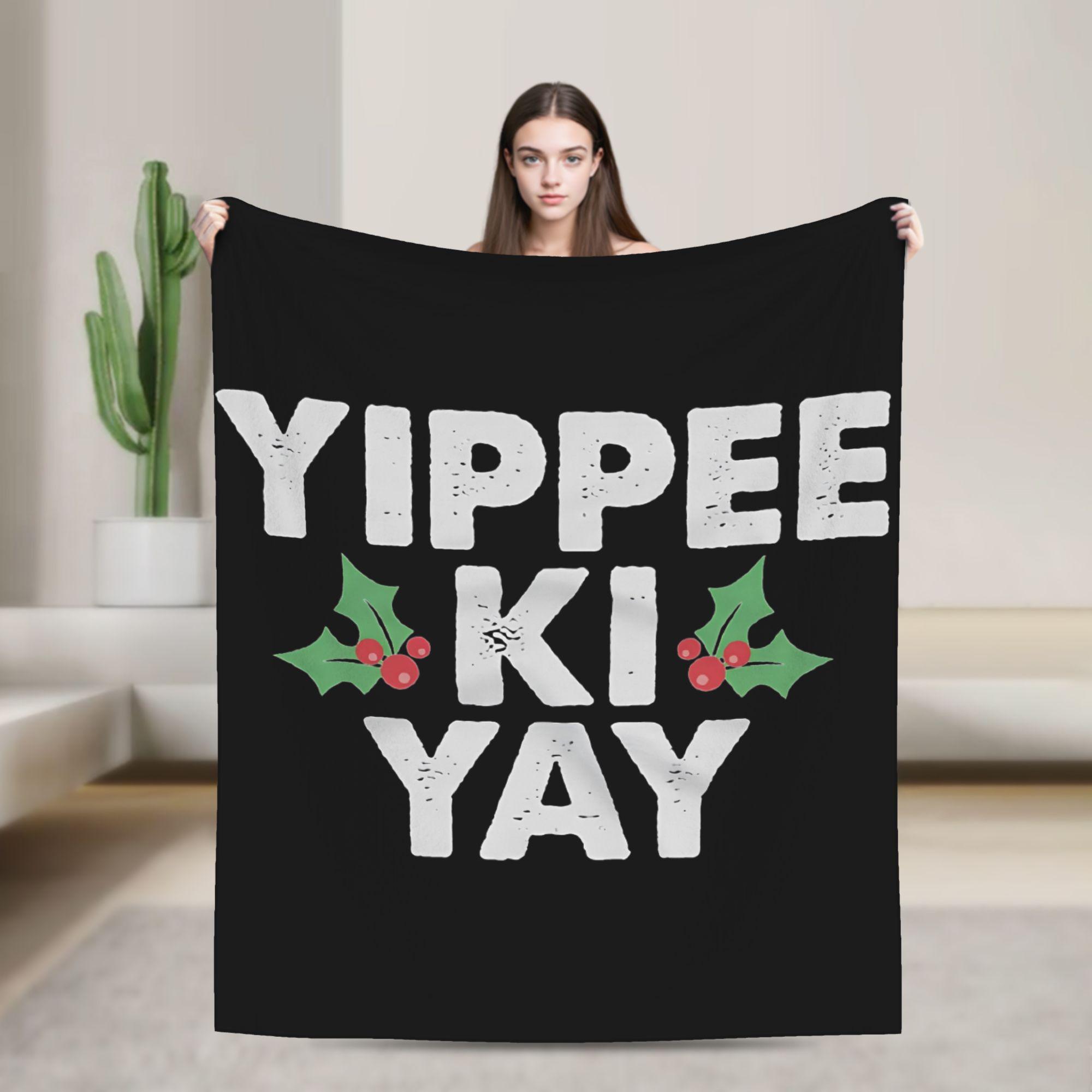 John McClane Christmas Die Hard Blanket Yippee Ki Yay Flannel Novelty Warm Throw Blankets for Bedspread Decoration Office 75x90cm