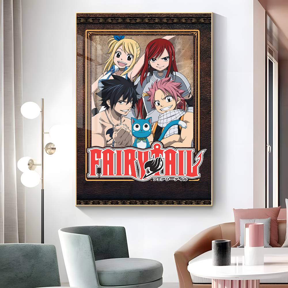 1pc Anime Fairy Tail Poster Sticker Print Waterproof Wall Art For Living Room Bedroom Home Decor