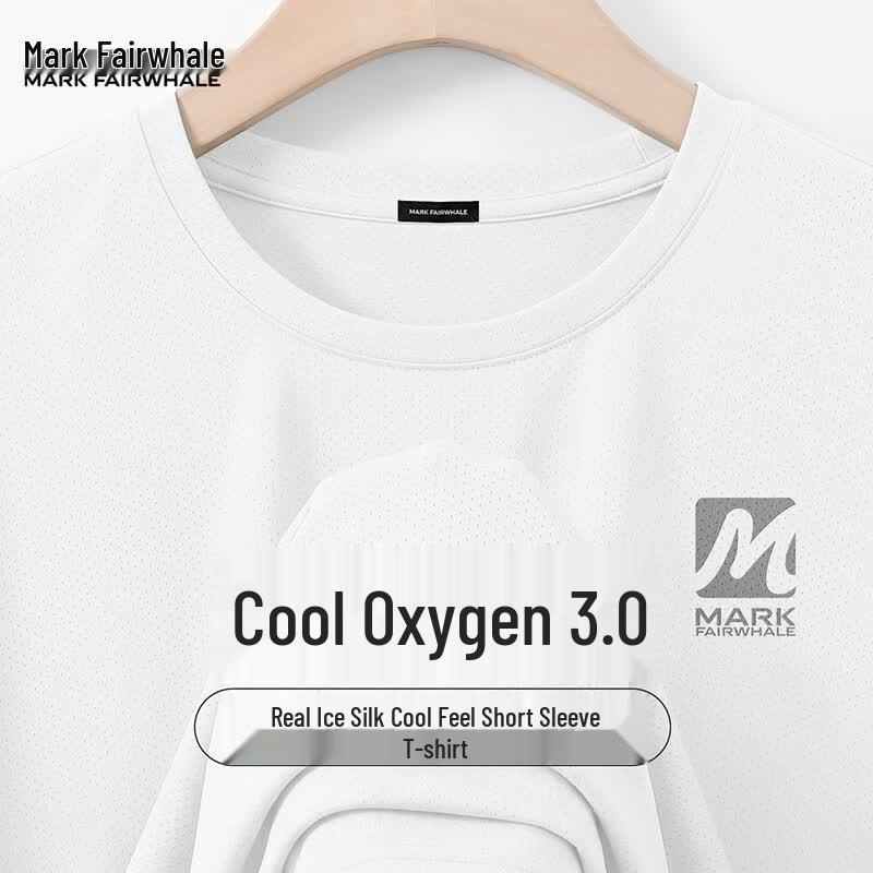 Mark Hua Fei Men s Ice Silk Quick-Dry Mesh T-Shirt 2XL белый