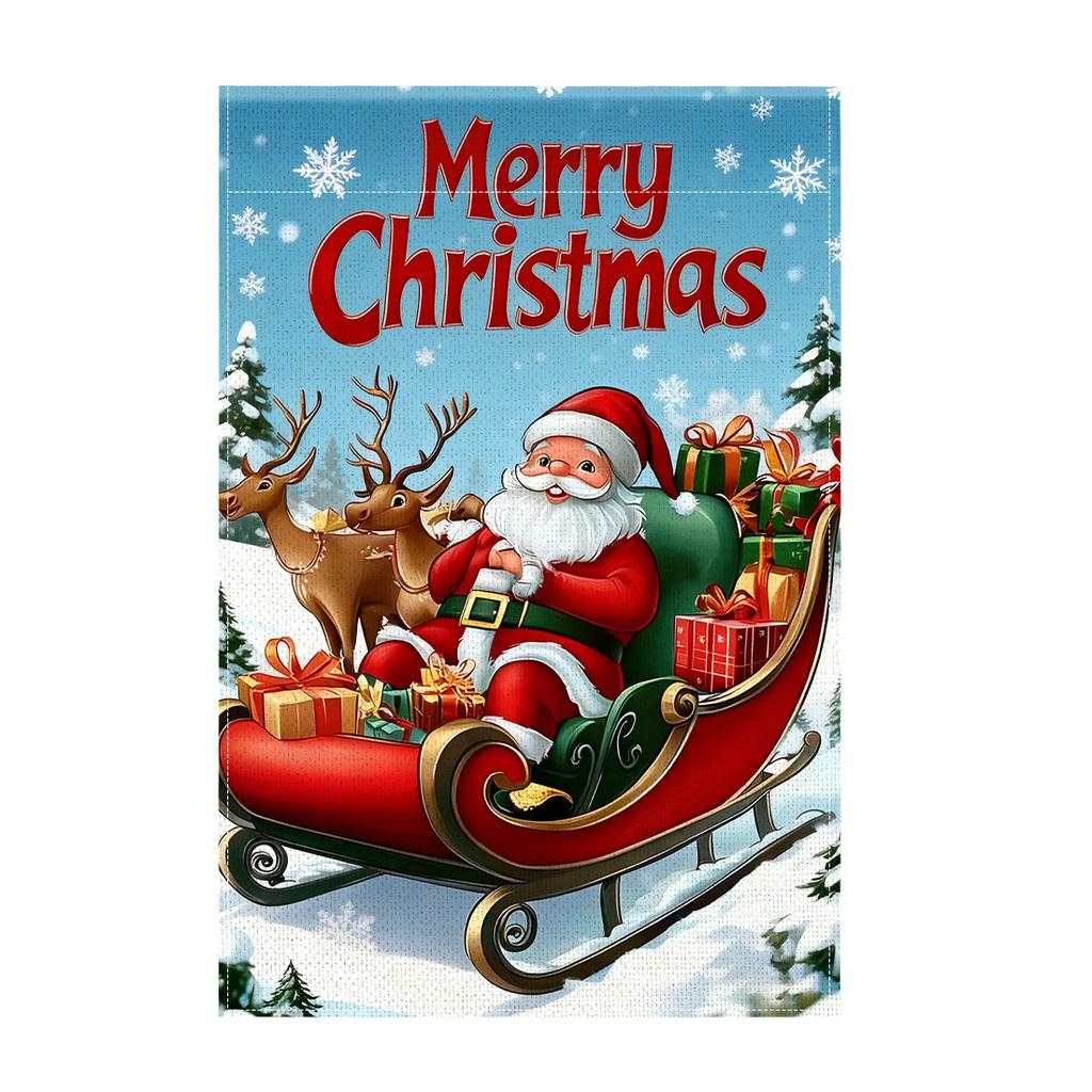 Christmas gingerbread Garden Flag 12x18 Inch Double Sided for Courtyard Outdoor Welcome Flag Decoration (Excluding flagpole)