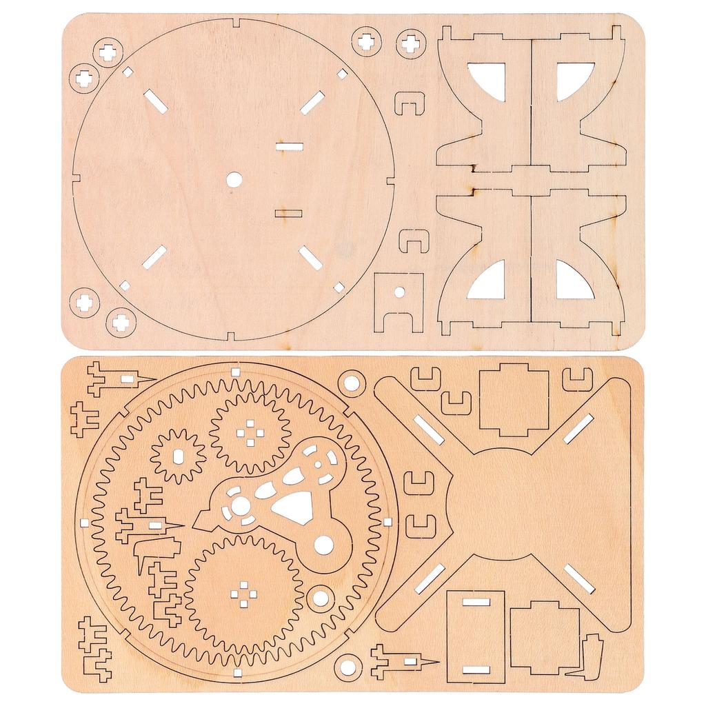 Solar System Wooden Model Sun Earth Moon Astronomy Brick STEM Educational Toy for Puzzle Teaching