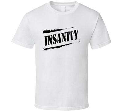 Insanity Muskel Training Logo Fitnessstudio T-Shirt Herren Damen T-Shirts Oberteil