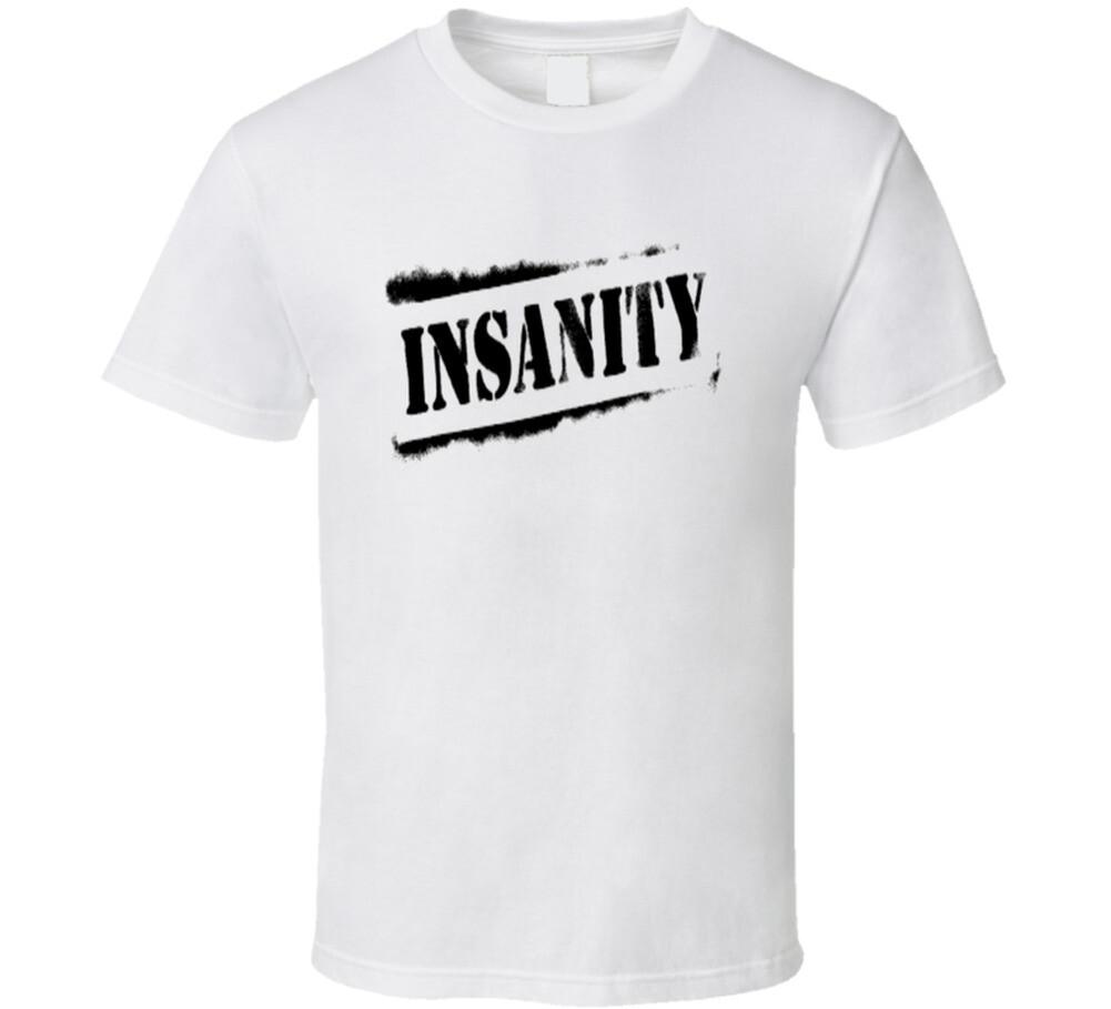 Insanity Muscle Workout Logo Gym T Shirt Mens Womens Tees Top L