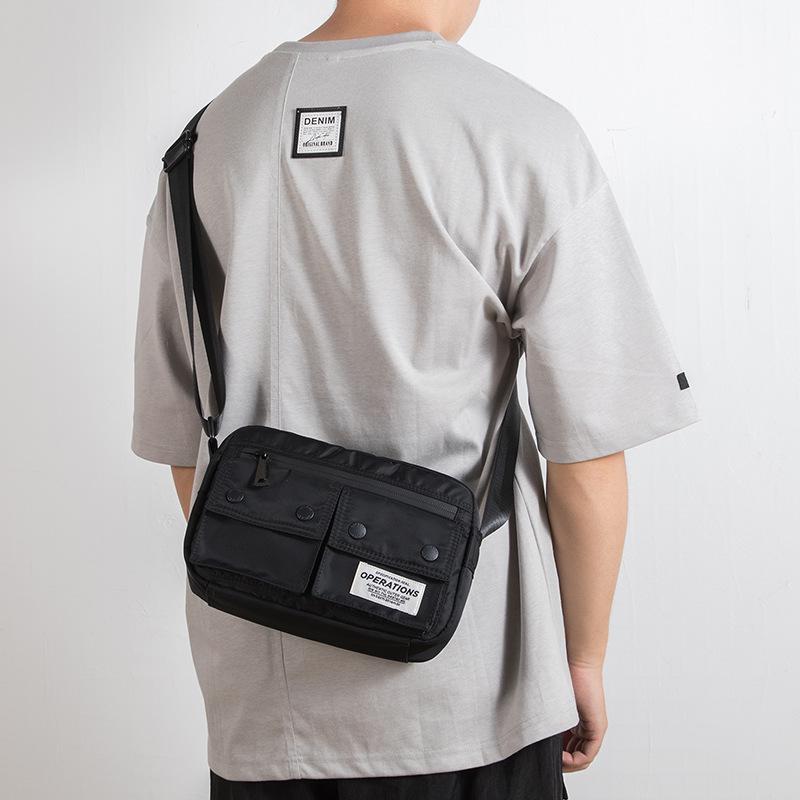 Korean Minimalist Men's Trendy Crossbody Messenger Bag - Japanese Style Student Shoulder Bag