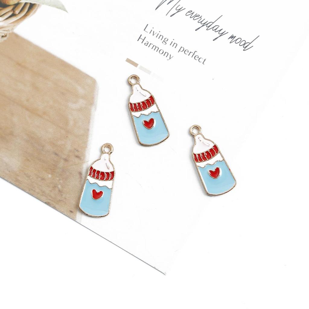 4Pcs Multiple Styles Alloy Metal Drop Oil Colorful Accessories For Jewelry Component Making DIY Necklace Bracelet Earring