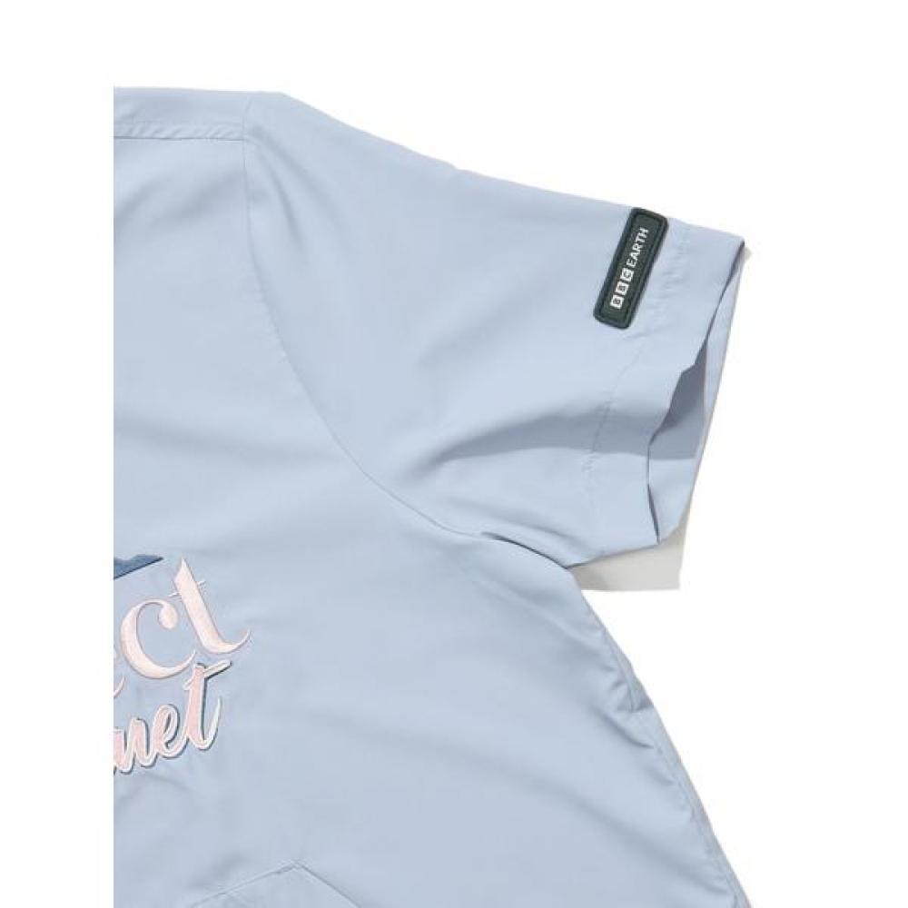 Bbc Earth Planet Embroidery Short Sleeve Anorak  Blue    Albert