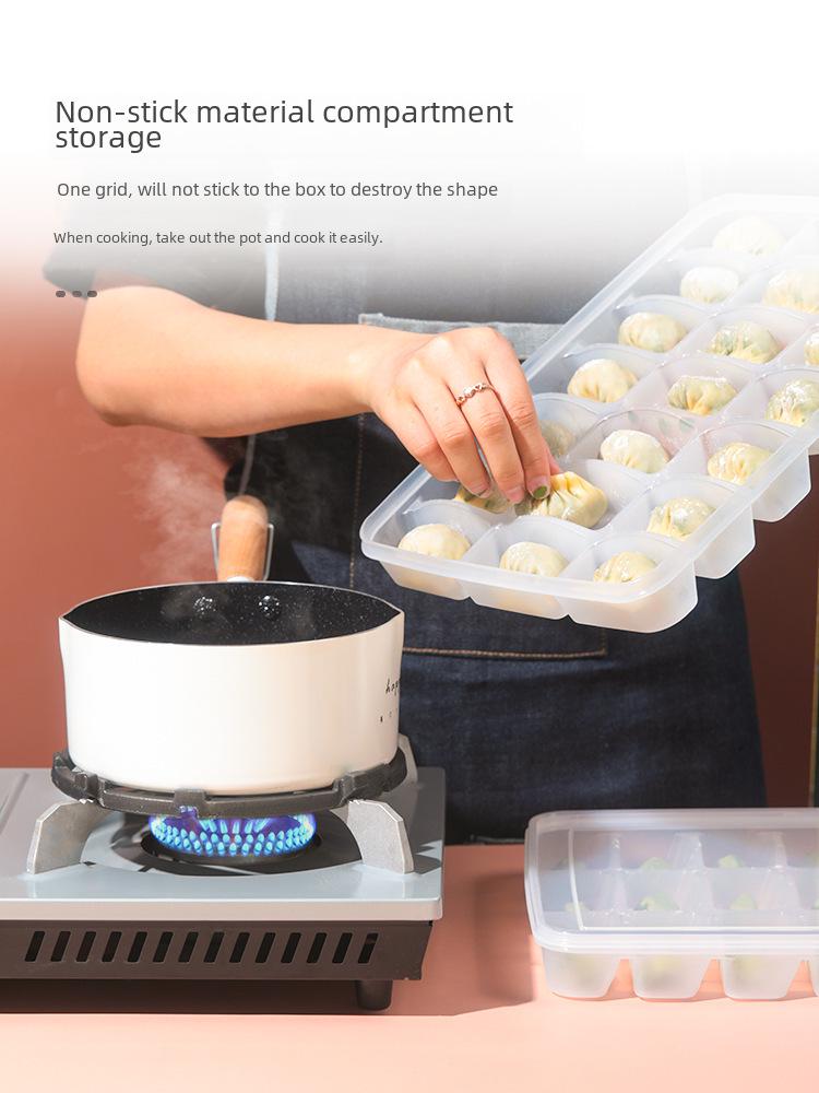 Refrigerator Fresh-Keeping Box for Japanese Dumplings, Wontons & Frozen Foods