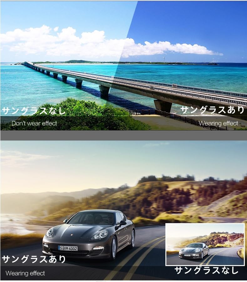 FEISEDY Photochromic Polarized Sunglasses with UV400 Protection and Unisex Glasses for B1328 Men's Color-Changing Lenses, Lightweight, 26g,