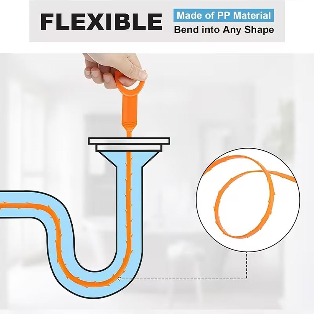 Drain Hair Clog Remover Tool Sewer Hair Catcher Pipe Cleaning Tool Effective for Kitchen Sinks Bathroom Tubs and Showers