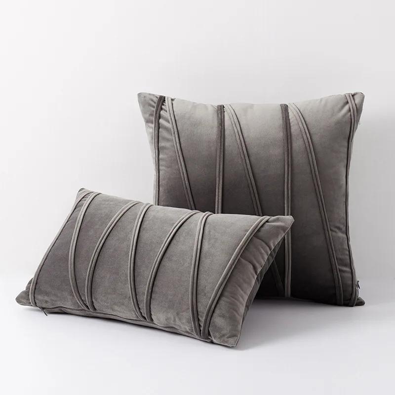 Nou Art Catifea Multi-Culoare Culoare Solidă Husa Pernă Decorativă Casă Canapea Pled Decor30X50 45X45 50X50CM