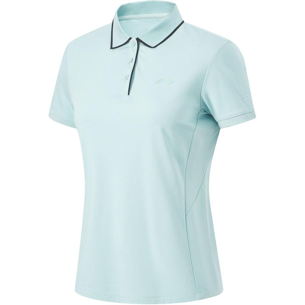 Li-Ning Comfortable Moisture-Wicking Sports Polo Shirt Women Tops Feather-Green APLU158-3