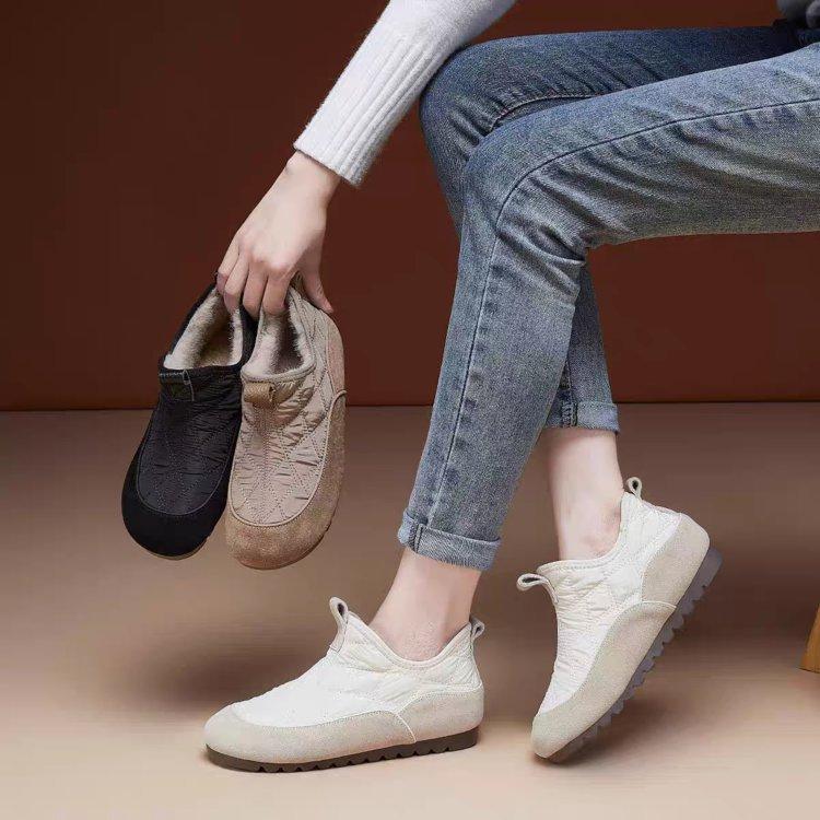 Snow Boots Winter Velvet Thickened Waterproof Versatile Women's Shoes 2025 Popular Short Boots Soft Sole Soft Surface Comfortable Cotton Shoes