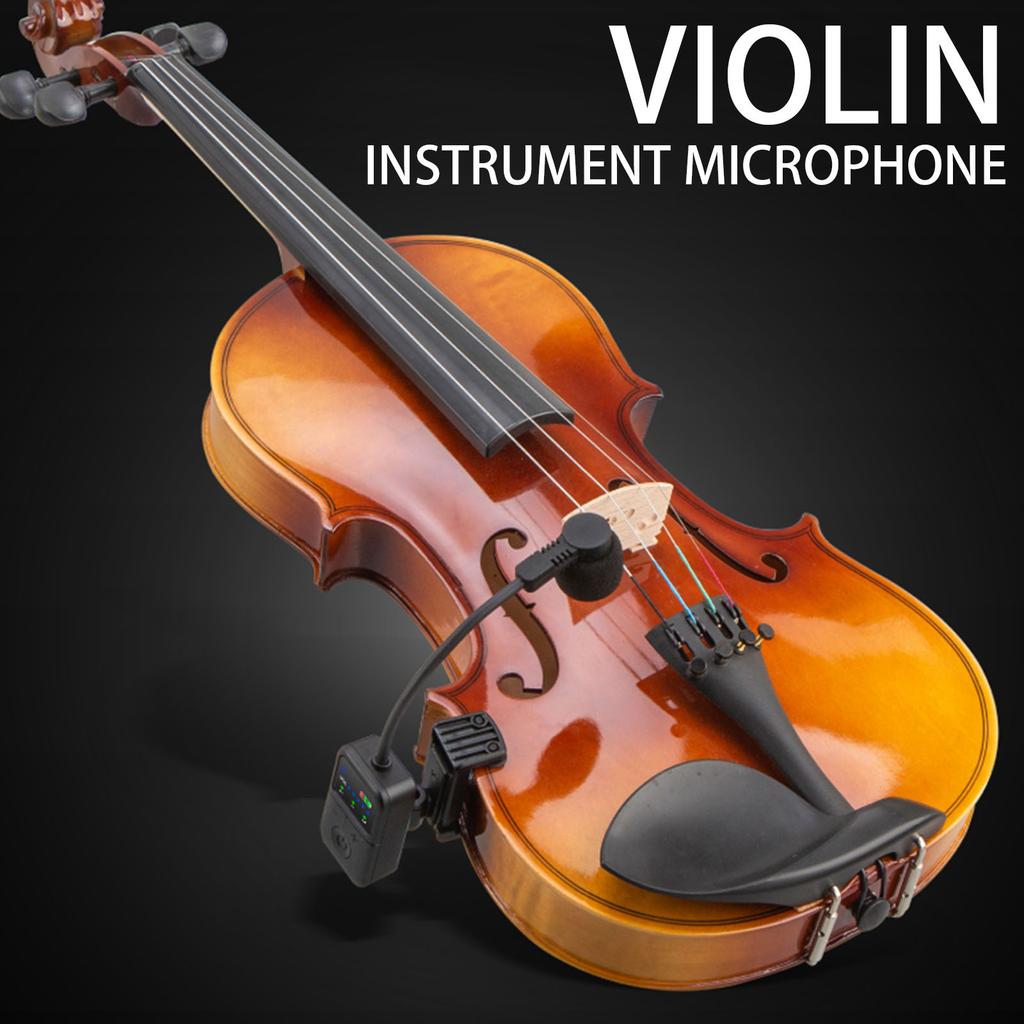 Instrument Microphone Rechargeable Adjustable Clip-On Pickup Violin Performance Wireless Microphone for Live Stage Performances