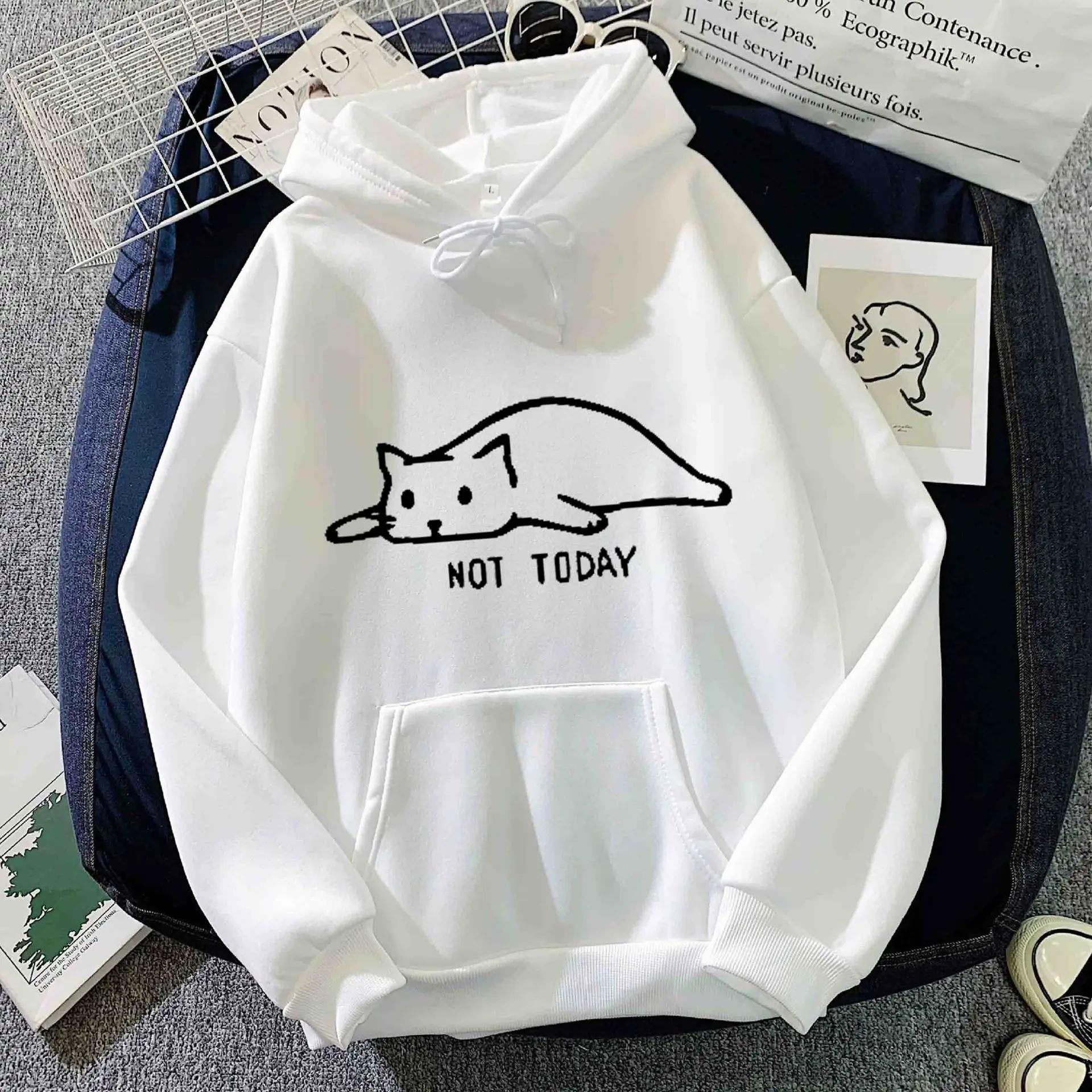 

Autumn Winter Cat Print Hoodie Sweatshirt Unisex Couples Fashion Versatile Clothing Full Sleeve Other Styles from Mainland 3XL