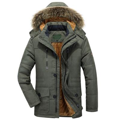 Winter Plus Size Cotton-padded Jacket Men Cotton-padded Jacket Multi-pocket Jacket Plus Velvet Padded Military Coat Men.