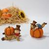 Boys And Girls Pumpkin Scarecrow Ornaments Lovely Pumpkin Statue Holiday Gifts   Christmas