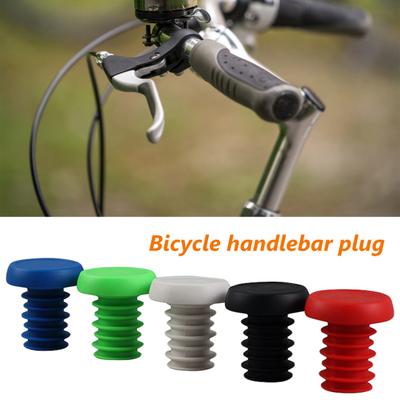 1 Pair Plastic Bar End Caps Anti-Vibration Bright Color Solid Wear-Resistant Bar End Plugs for Mountain Bikes