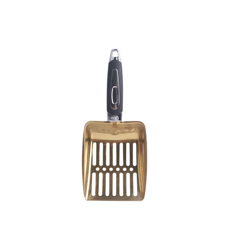 Large Stainless Steel Fine-Hole Cat Litter Scoop & Reptile Poop Shovel