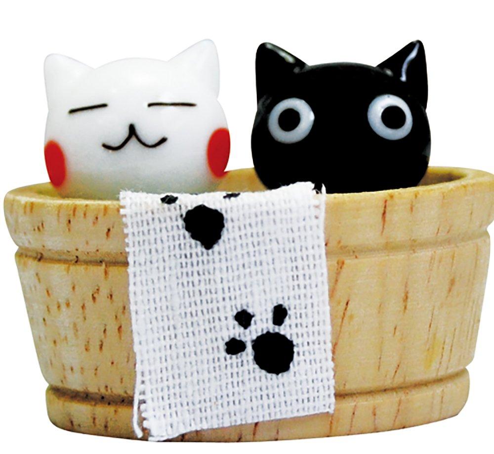 

Four cart cute handmade glasswork hot spring cat pair CYK1212