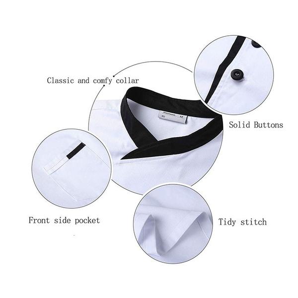 Langarm Koch Restaurant Jacke Koch Mantel Männer Frauen Küche Tragen Bäckerei Konditorei Kellner Uniform