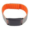 Magnetic Silicone Watch Band Replacement for WHOOP 4.0 Watch Fitness Tracking Band Soft Skin Friendly Gray Orange