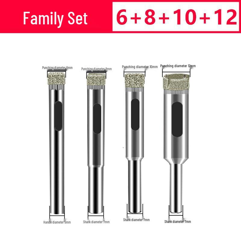 Emery Glass & Tile Drill Bit, 3-200mm Rotary Hole Saw for Marble