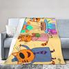 K-Kid E-cats Coperta Peluche Coperta Plaid in Flanella per Bambini per Esterno Calda Morbida Qualità Personalizzata Copriletto Regalo di Compleanno