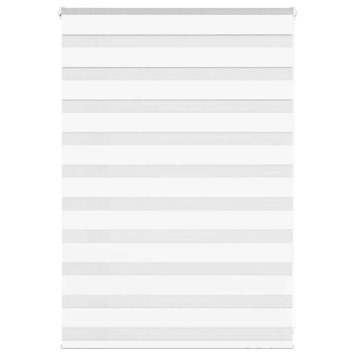 VidaXL Store zèbre blanc 100x100 cm largeur du tissu 95,9cm polyester, store à enrouleur zébré, store zébré pour fenêtre, 4014729