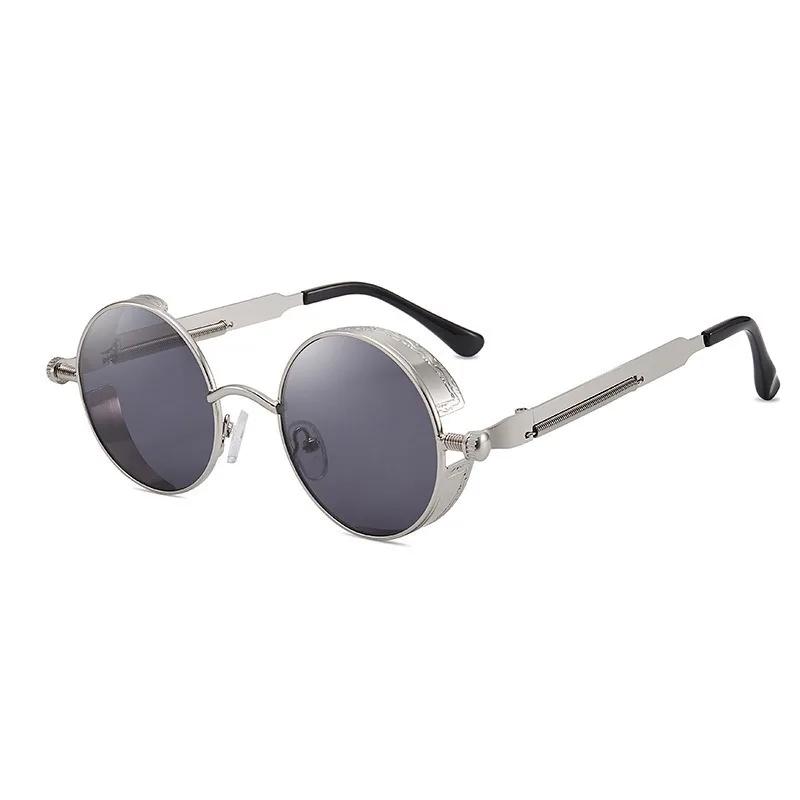 Classic Steampunk Sunglasses Men Women Retro Gothic Round Male's Sun Glasses Fashion Punk Party Driving Shades Lunette De Soleil