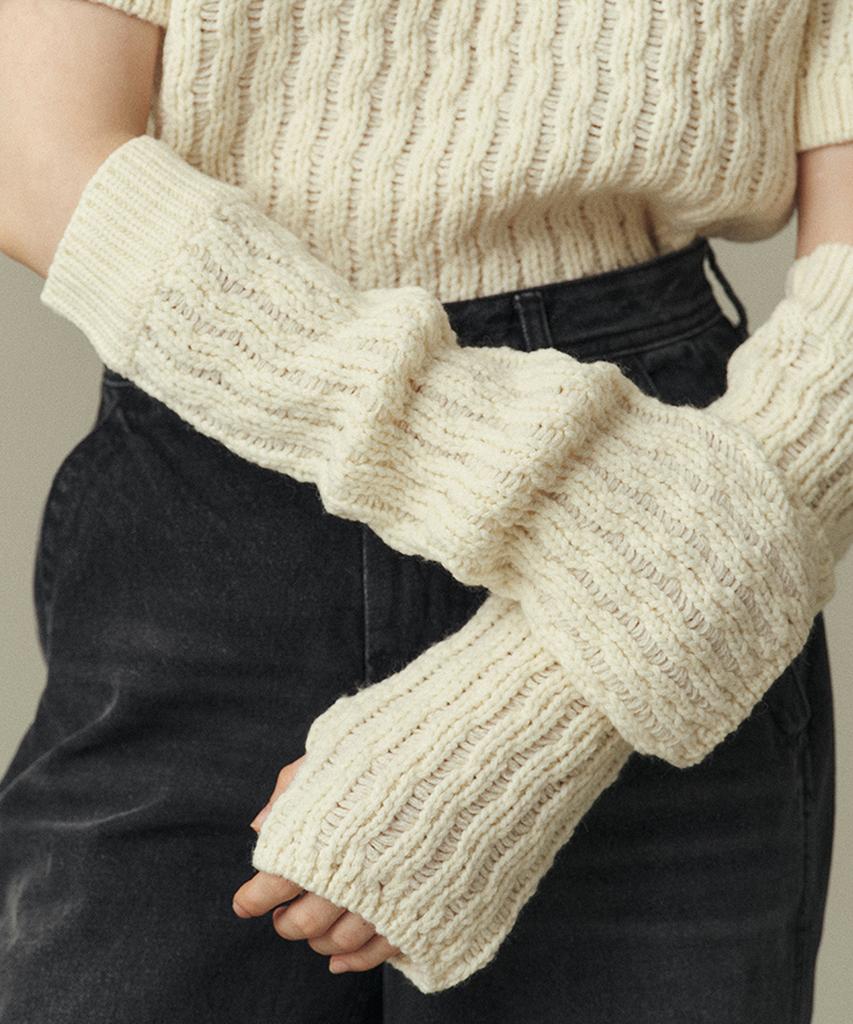 AHWE Rib Cable Sweater & Warmer_Ivory