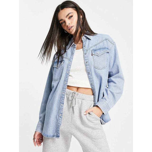 

Негабаритная рубашка Levi s в стиле вестерн средней стирки