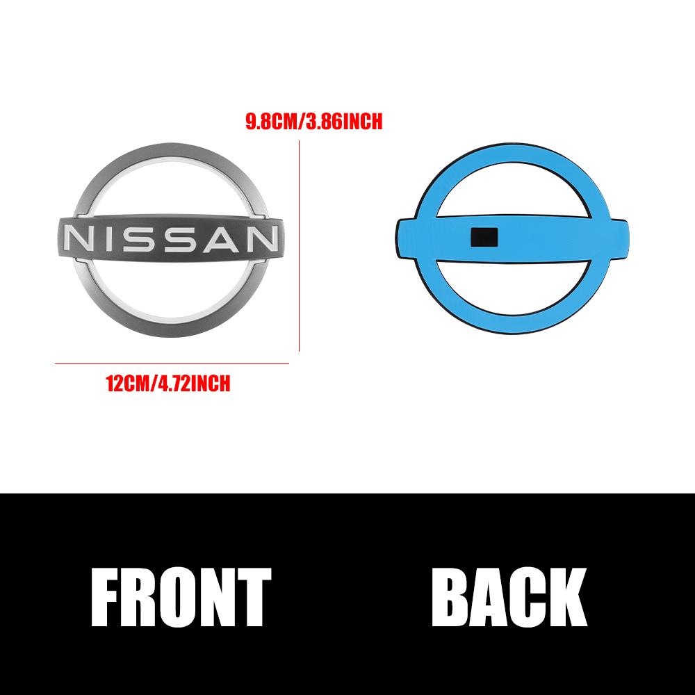 3D ABS Car Front Emblem Rear Trunk Badge Steering Wheel Sticker For Nissan Qashqai Tiida Kicks Versa Leaf Sentra X-trail Altima