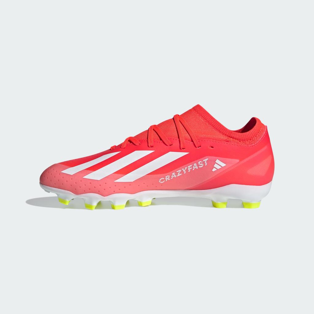 Adidas X Crazy Fast League MCP02 Soccer Solar Solar Yellow Size Cm HG/AG Cleats, Red/Footwear White/Team (IF0697), 25.0