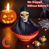 2025 New Halloween Candy Bowl Motion Activated Ghost Dish with Light Up Eyes Spooky Sound Party Decor Trick or Treat Bowl