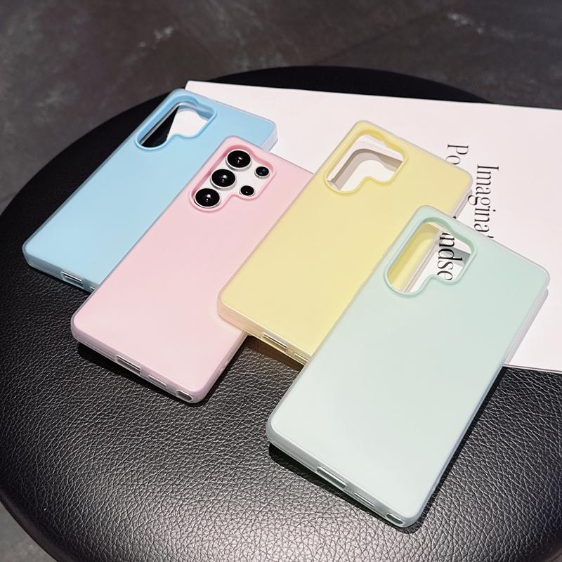 Color Candy Jelly Phone Case for Samsung Galaxy S23 S20 S21 S25 S24 FE S22 Plus S25 Ultra Protector 2 In 1 Hard Shockproof Cover