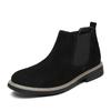 Large Size Autumn and Winter Medium and High Top Men's Velvet Cotton Shoes Leather Boots Short Boots Snow Boots Martin Boots Men's Chelsea Boots