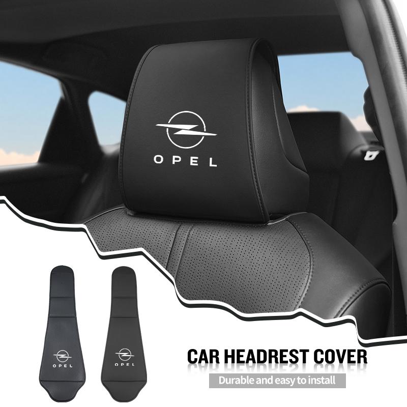 AAAYQ1 Car Seat Headrest Cover Leather Neck Pillow Protector Accessories For Opel Astra Insignia Corsa Zafira Meriva Mokka Vivaro Vect