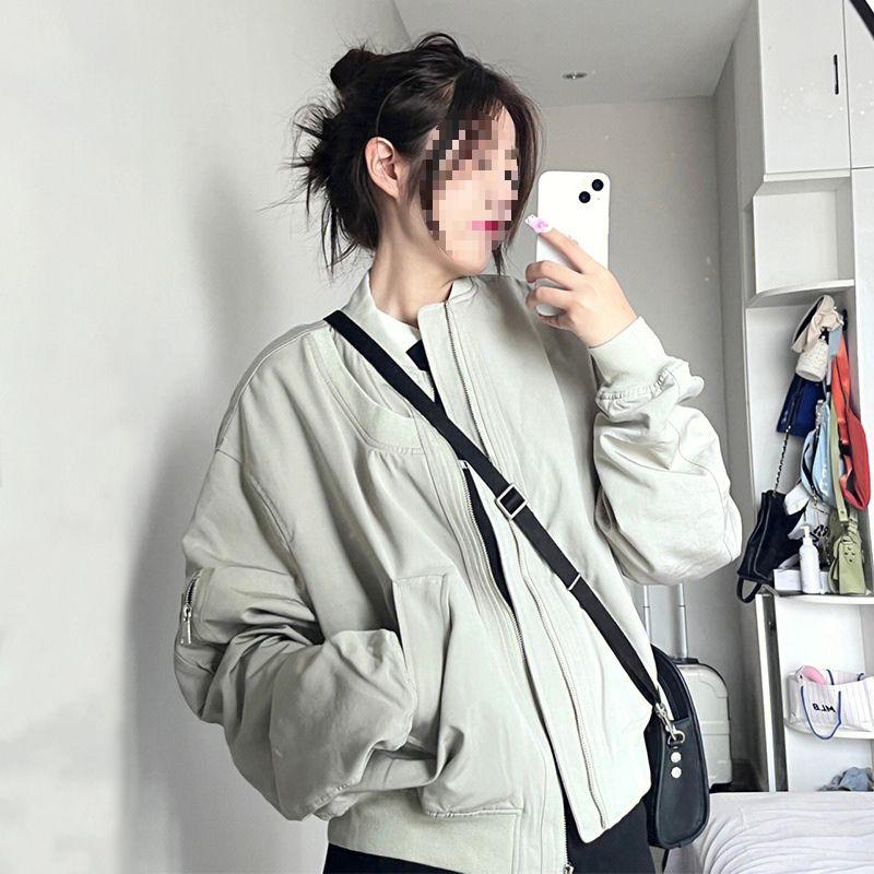 Женская ретро-бейсбольная форма (куртка): Американский стиль, Дизайн Весна-Осень, Коллекция 2025. M (100-120 jin)