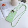 Bonbonfarbene Katzenohr Magnetische Schlanke Taille Handyhülle mit Langem Lanyard für iPhone 17 16 15 14 13 12 11 Pro Max + Plus Hülle