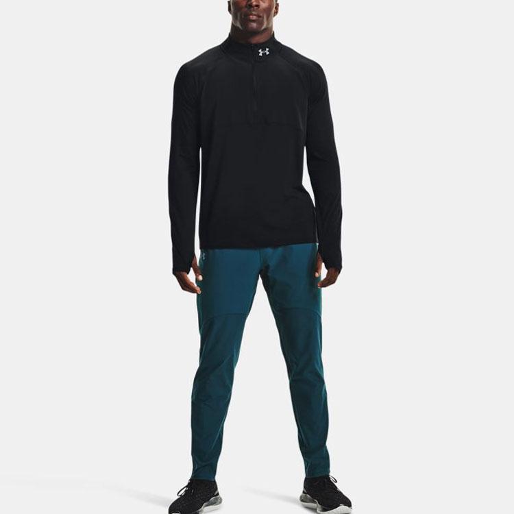 Under Armour Qualifier 2.0 Half-Zip Solid Running Sweatshirt Men Tops Black 1365662-001