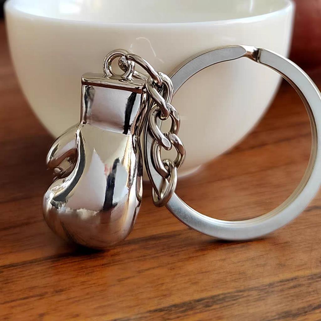 Popular Jewelry Alloy Pendant Keychain Boxing Glove Pendant Metal Sports and Fitness Equipment Gift
