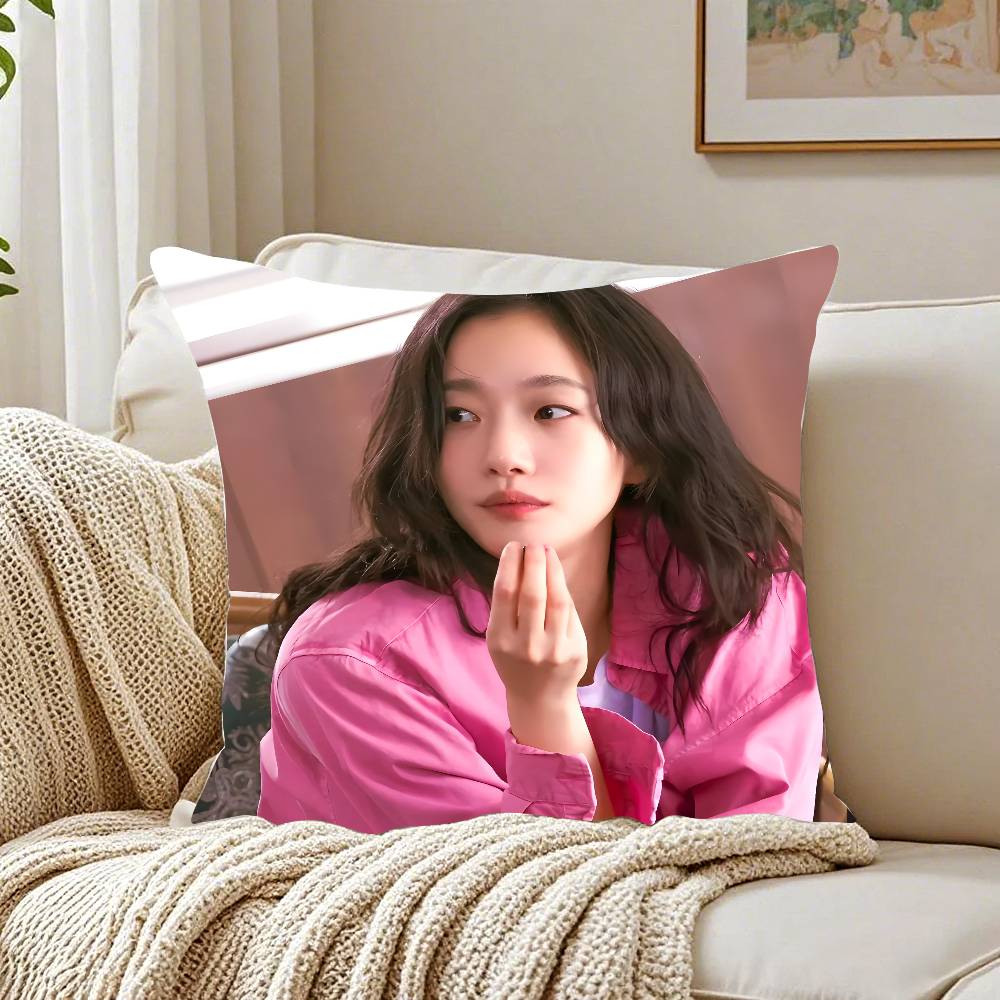 Kim Go Eun Pillow Case Pattern Printed Pillowcase for Living Room Sofa Cushion Cover & Bedroom Decor