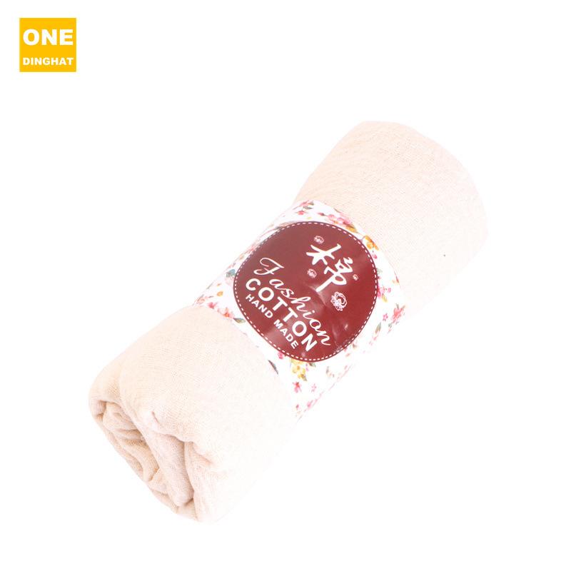 Pustende hodeplagg i bomull og lin, seersucker-skjerf, hodeplagg i etnisk stil, hodeplagg og lue Jdwj-32