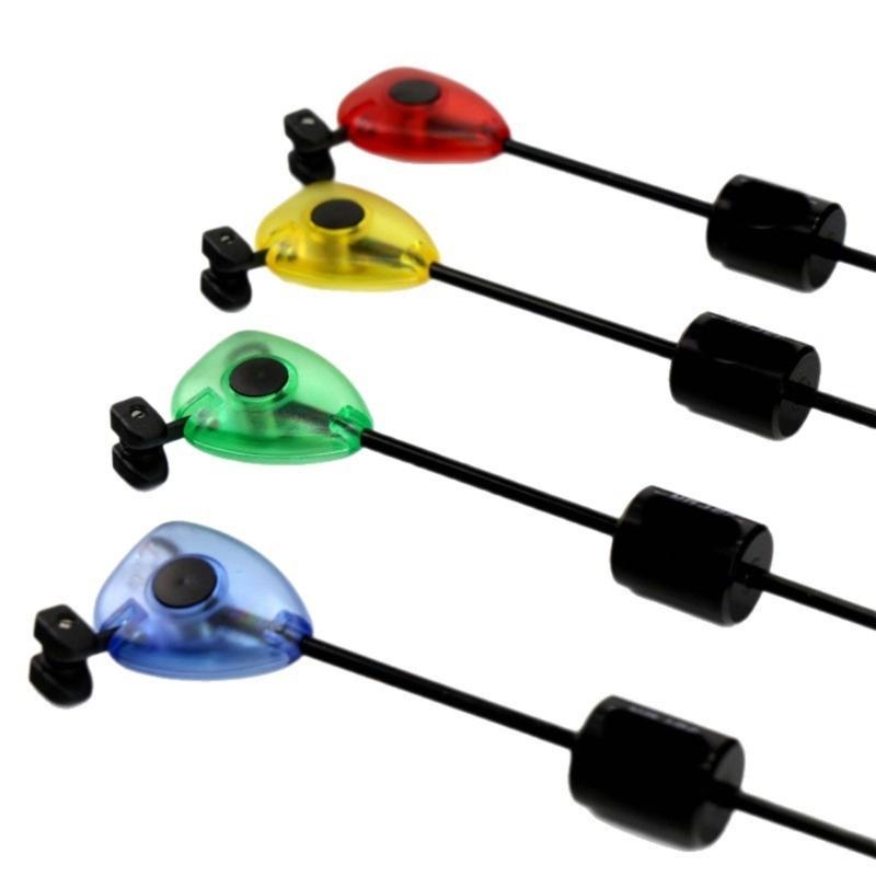 4Pcs Bites Alarm Indicators Sensitive Fishing Bites Indicator LED Illuminated Fishing Swingers Set Fishing Equipment