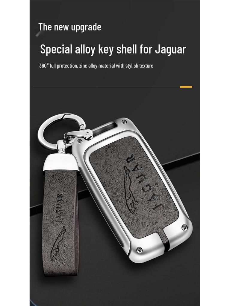 Kryt klíče Jaguar: Kompatibilní s XEL, XFL, F-PACE, E-PACE - Kovový obal s přezkou